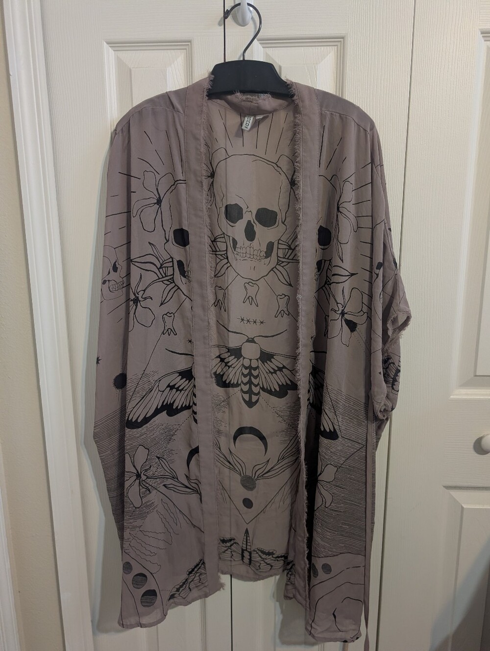 H&M Skull Kimono/Beach Cover Up